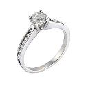 9ct White Gold Half Carat Pave Diamond Ring